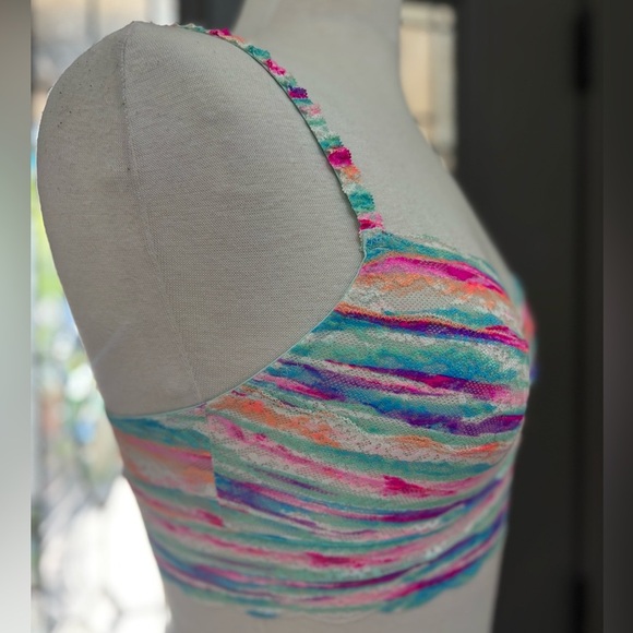 PINK Victoria’s Secret Multi Colored Laced Bralette - Picture 2 of 8